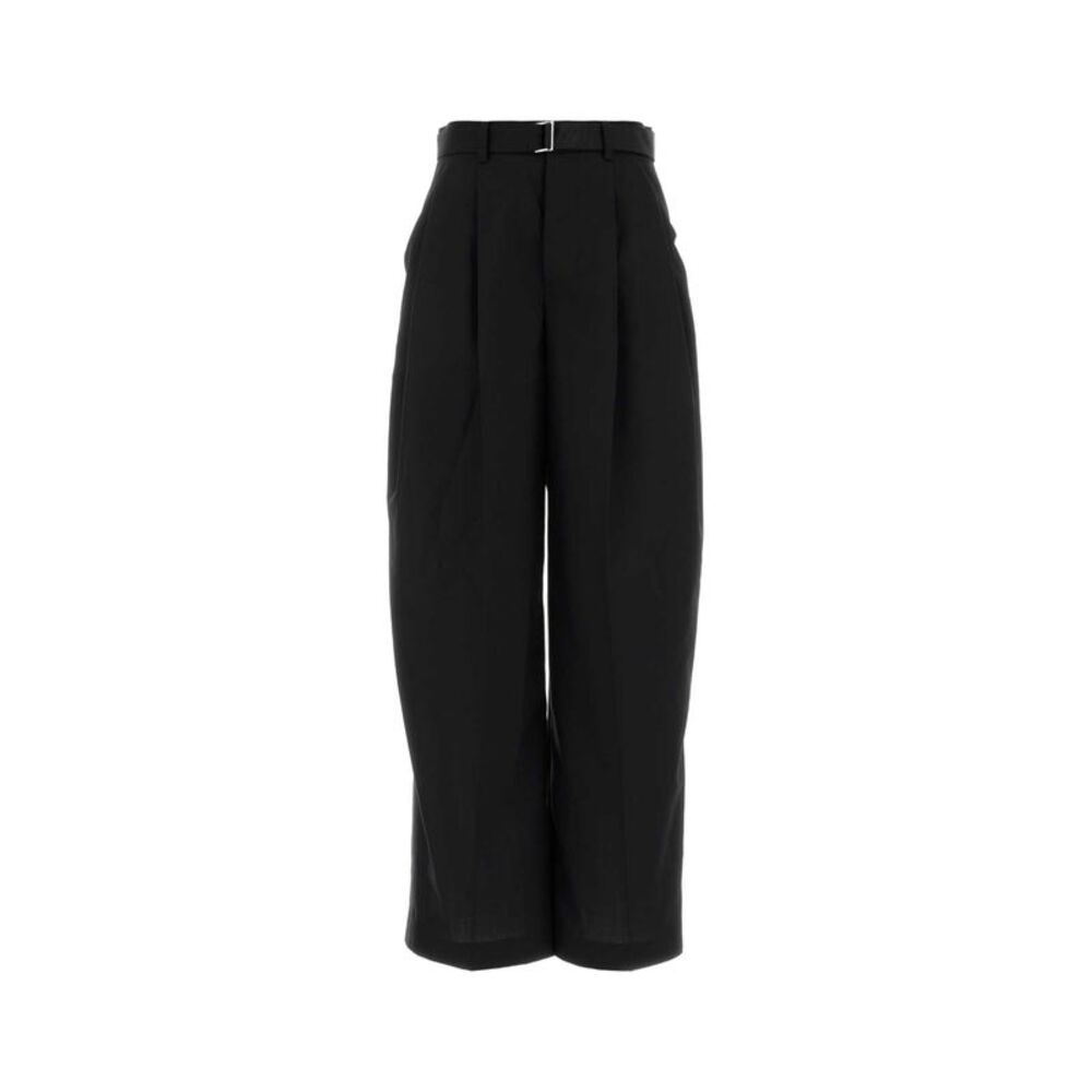 Sacai Women Black Twill Wide-Leg Pant